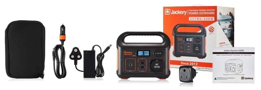 JJackery Explorer 250 Portable Power Station in the box