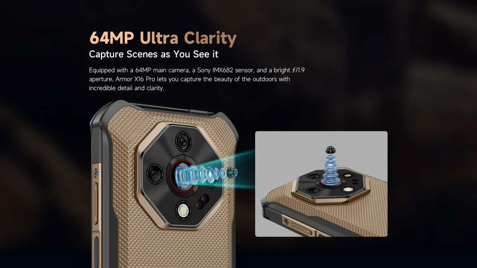 64MP Ultra Clarity - Sony IMX682 Sensor