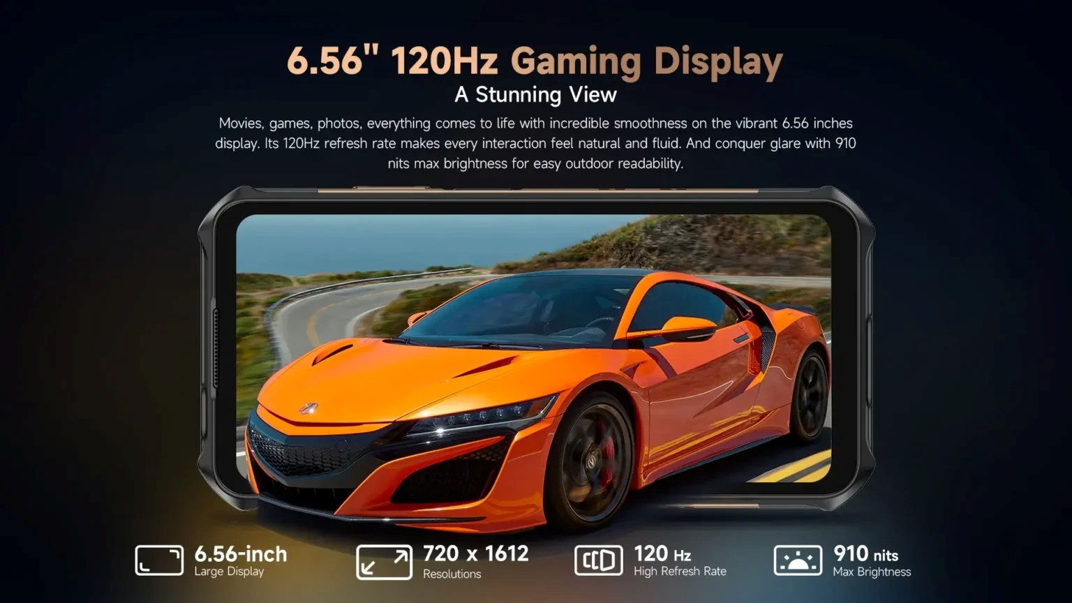 6.56" 120Hz Display