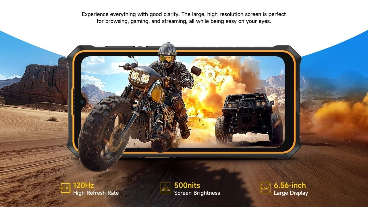 120Hz 6.56" Screen