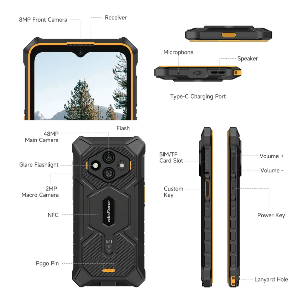 Ulefone RugKing 3 Pro Ports and Buttons