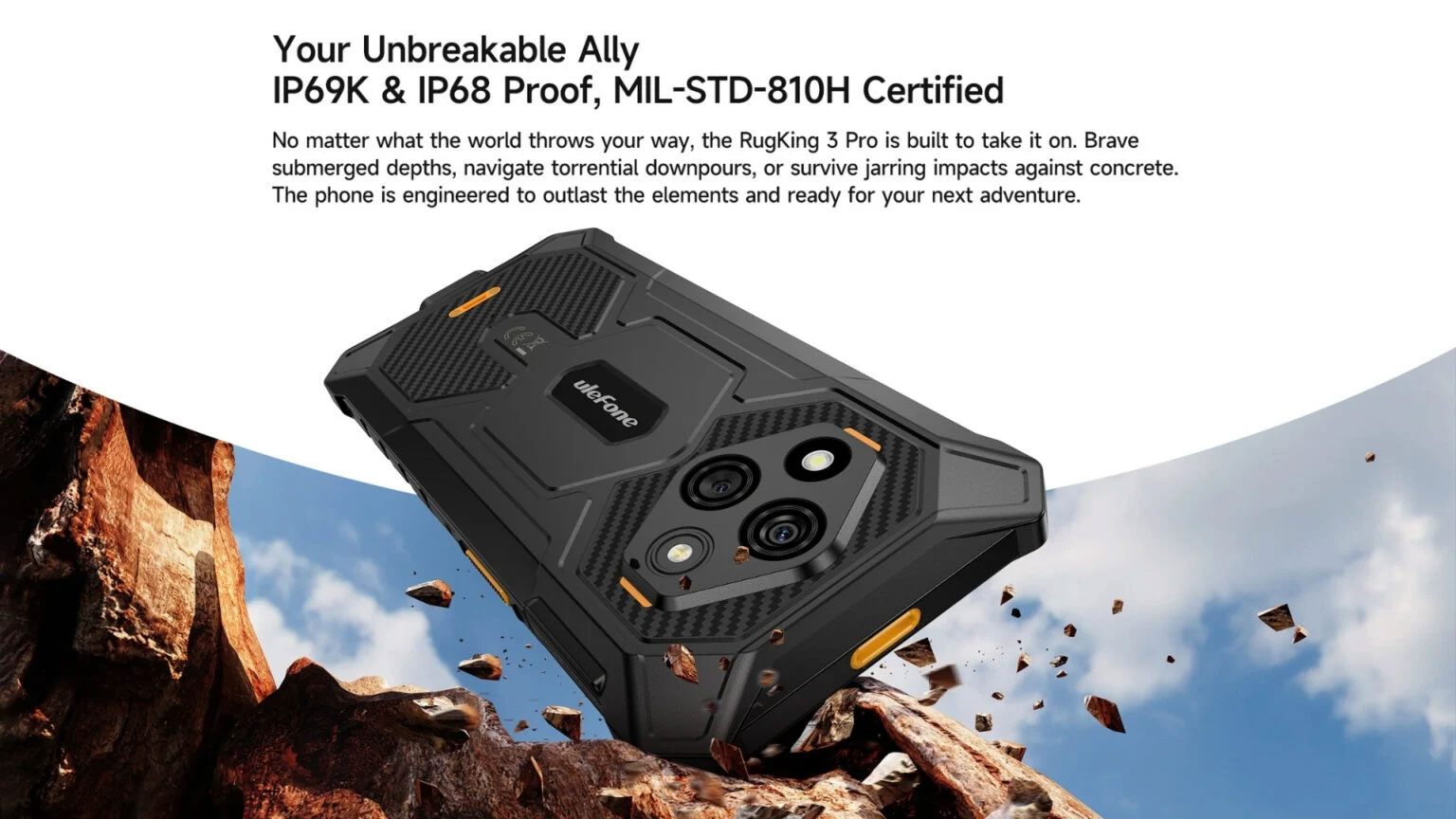 RugKing 3 Pro - IP68, IK69, MIL-STD-810H Certified